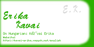 erika kavai business card